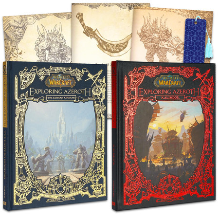 World of Warcraft Book Collection - World of Warcraft Book Set Bundle Includes 2 World of Warcraft Books Featuring The World of Azeroth Plus Bookmark | World of Warcraft Merchandise