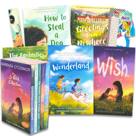 Barbara O'Connor Books Set | Bundle with 5 Barbara O'Connor Books Including Wish, Greetings from Nowhere, and More Plus Bookmarks | Barbara O'Connor Books for Kids