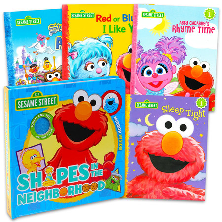Sesame Street Touch and Feel Book Set - Bundle with Sesame Street Tactile Sensory Book for Kids Featuring Lift the Flap Pages Teaching Shapes, Colors Plus Sesame Street Storybooks | Sesame Street Board Books
