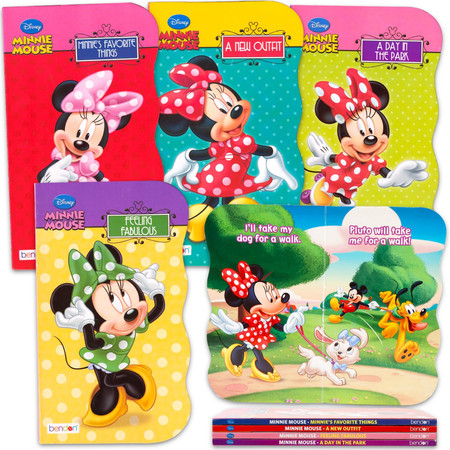 Disney Minnie Mouse Books for Kids 3-5, 5-7 Set - Bundle of 4 Minnie Mouse Early Reader Picture Books with Durable Pages | Disney Story Books for Girls, Boys