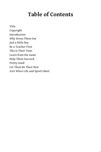 It's Their Time (A Guide to Youth Sports)