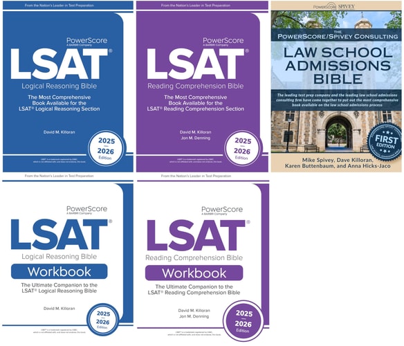 The PowerScore LSAT Bible Trilogy Practice Pack 2025-2026: Most Comprehensive LSAT Prep Study System and Law School Application Advice. Includes all ... section of the LSAT, plus Admissions Guide