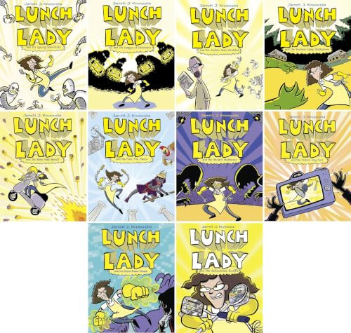 Lunch Lady Collection (10 Paperback Books) - Schoolwide Scuffle, Video Game Villain, Picture Day Peril, Mutant Mathletes, Field Trip Fiasco, Bake Sale Bandit, Summer Camp Shakedown & More