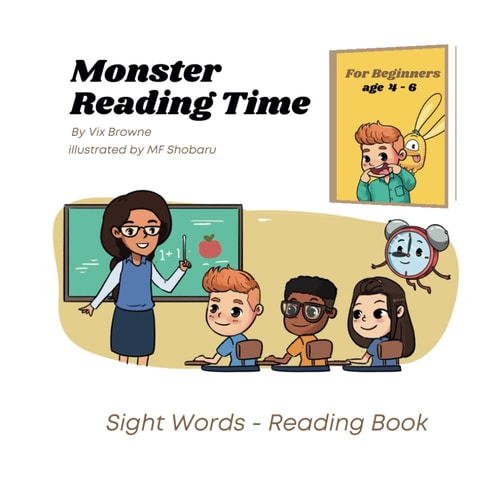 Monster Reading Time Sight Words - Reading Book for Beginners