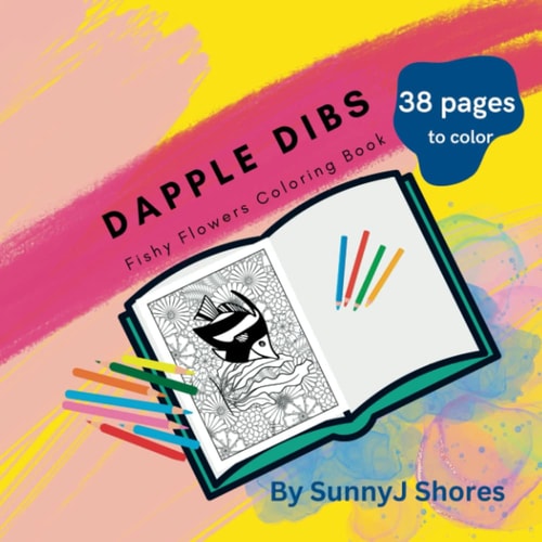 Dapple Dibs Fishy Flowers Coloring Book