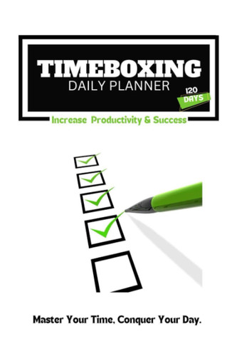 Timeboxing Daily Planner Notebook - Desktop To-Do List Time Management Planning with Hourly Schedule, 30 Minute Time Block Planner, College School Supplies - 6x9 - 120 Undated Sheets
