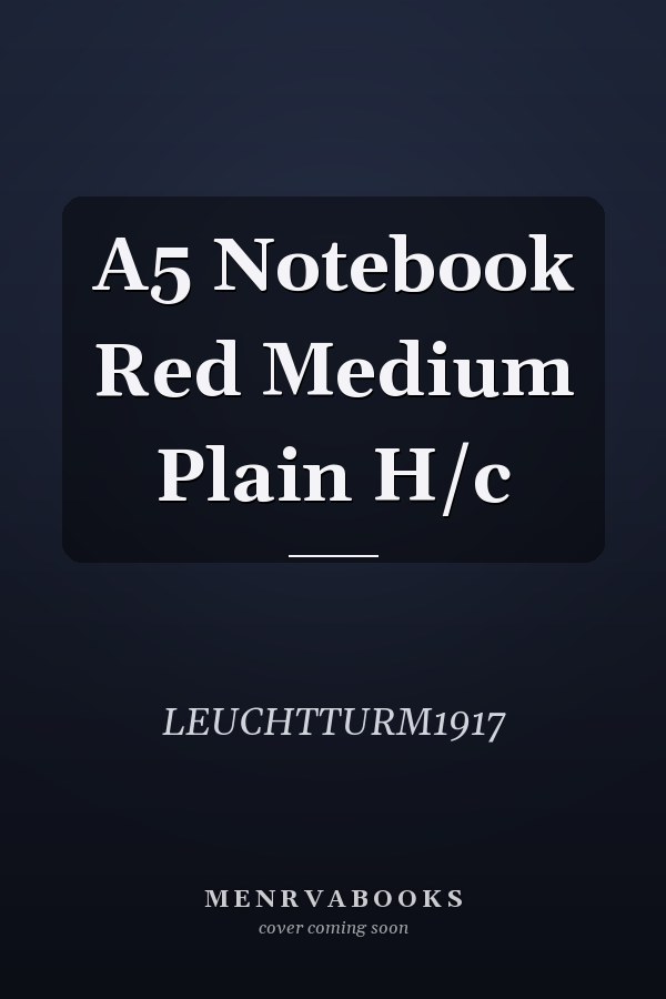 A5 Notebook Red Medium Plain Hardcover