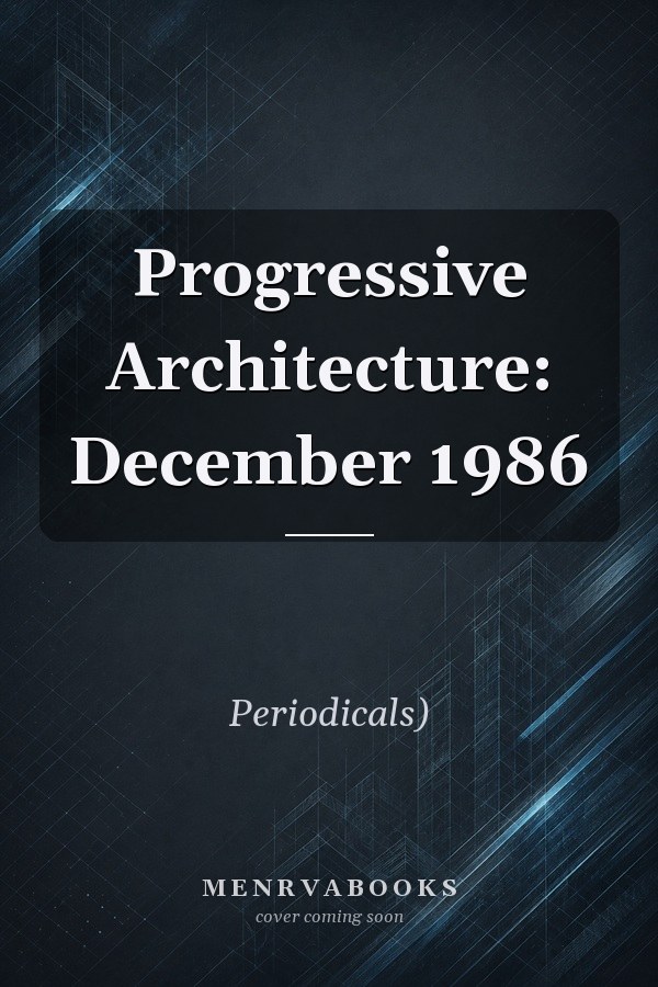 Progressive Architecture: December 1986