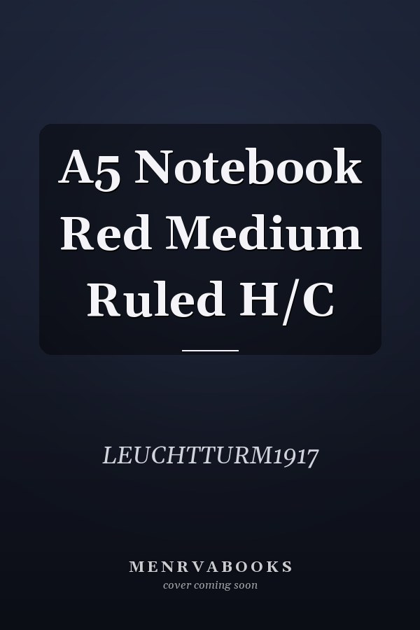 A5 Notebook Red Medium Ruled Hardcover