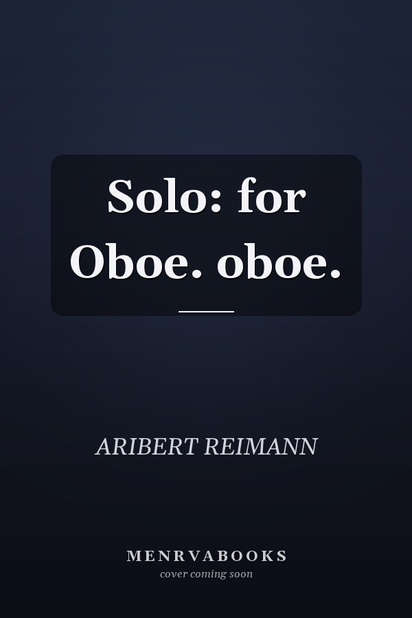 Solo: for Oboe. oboe.