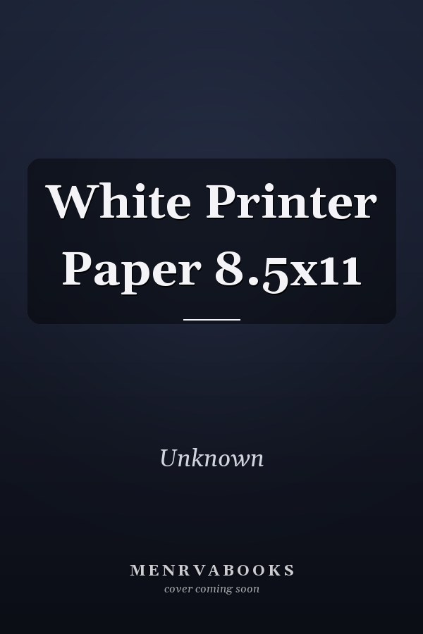White Printer Paper 8.5x11