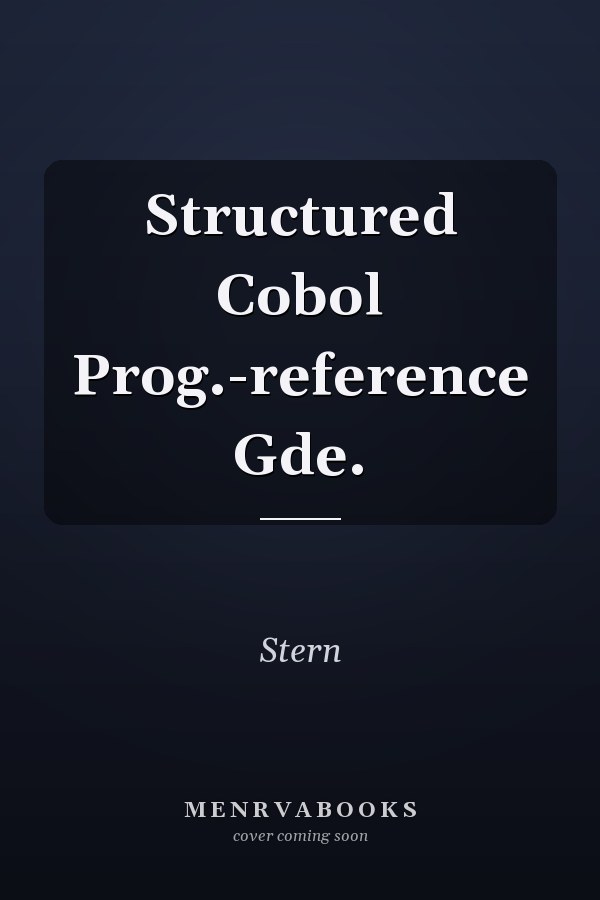 Structured COBOL Programming: Reference Guide