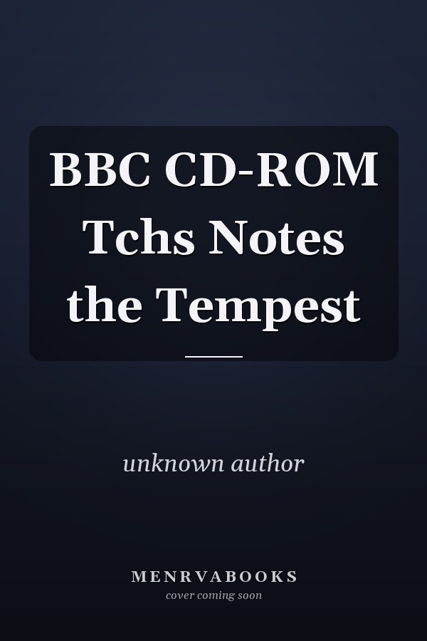 BBC CD-ROM Tchs Notes the Tempest