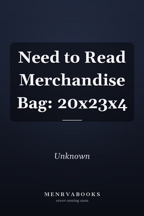 Need to Read Merchandise Bag: 20x23x4