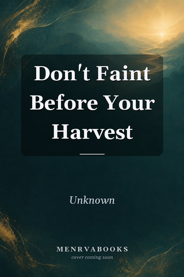 Don't Faint Before Your Harvest