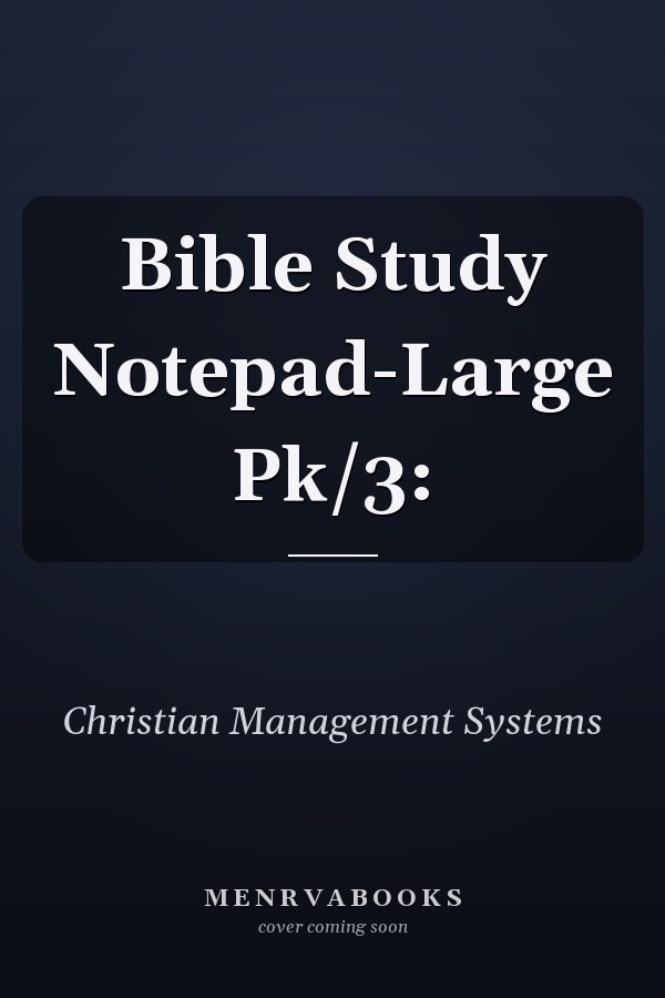 Bible Study Notepad: Large Pk/3
