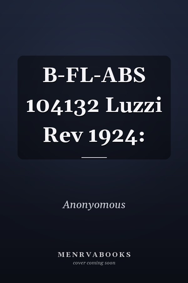 B-FL-ABS 104132 Luzzi Rev 1924: