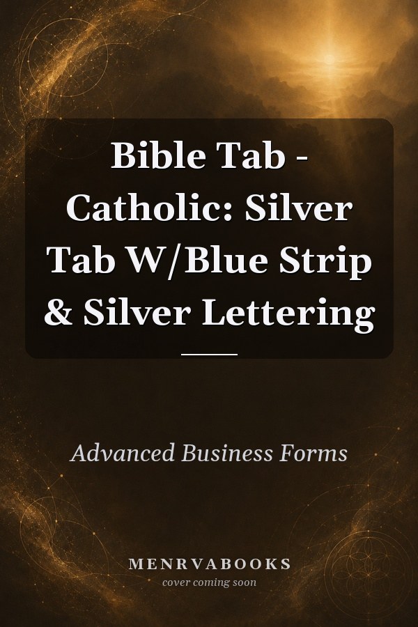 Bible Tab - Catholic: Silver Tab W/Blue Strip & Silver Lettering