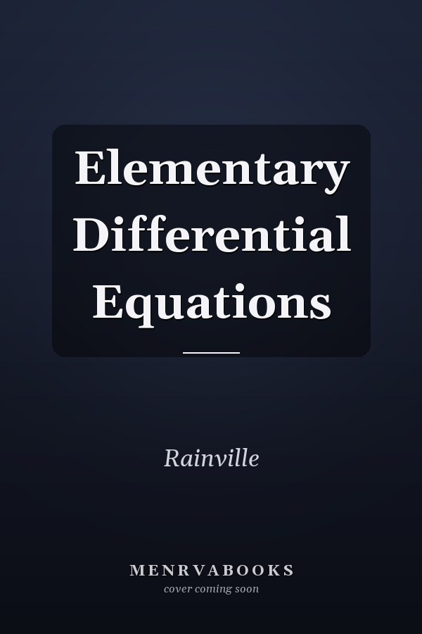 Elementary Differential Equations