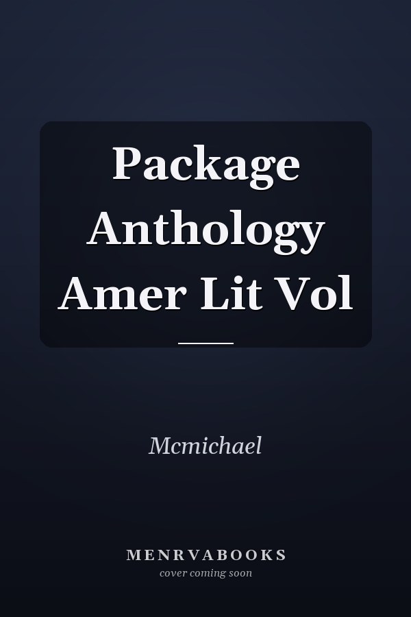 Package Anthology Amer Lit Vol