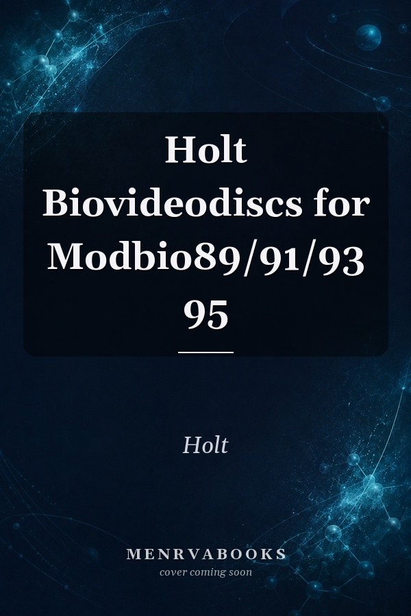 Holt Biovideodiscs for Modbio89/91/93 95