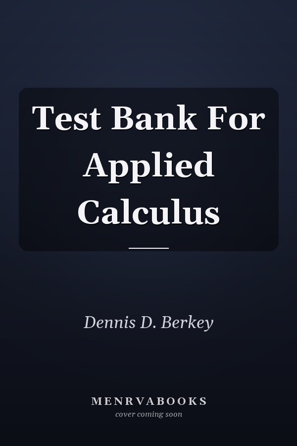Test Bank For Applied Calculus