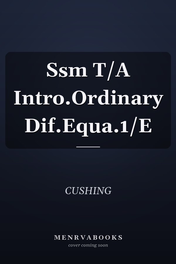 Ssm T/A Intro.Ordinary Dif.Equa.1/E