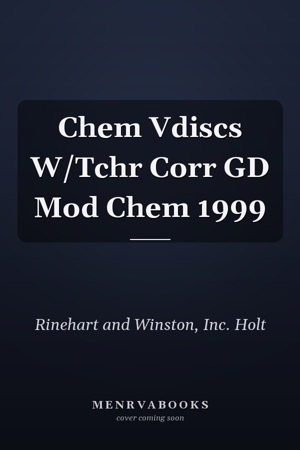 Chem Vdiscs W/Tchr Corr GD Mod Chem 1999