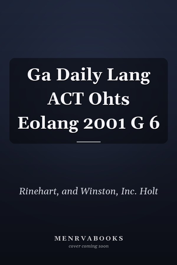 Ga Daily Lang ACT Ohts Eolang 2001 G 6