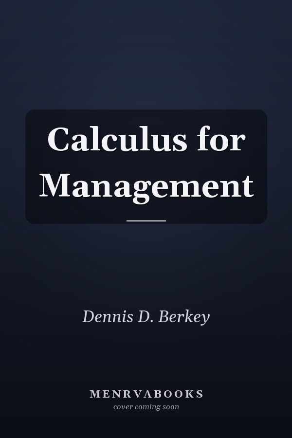 Calculus for Management