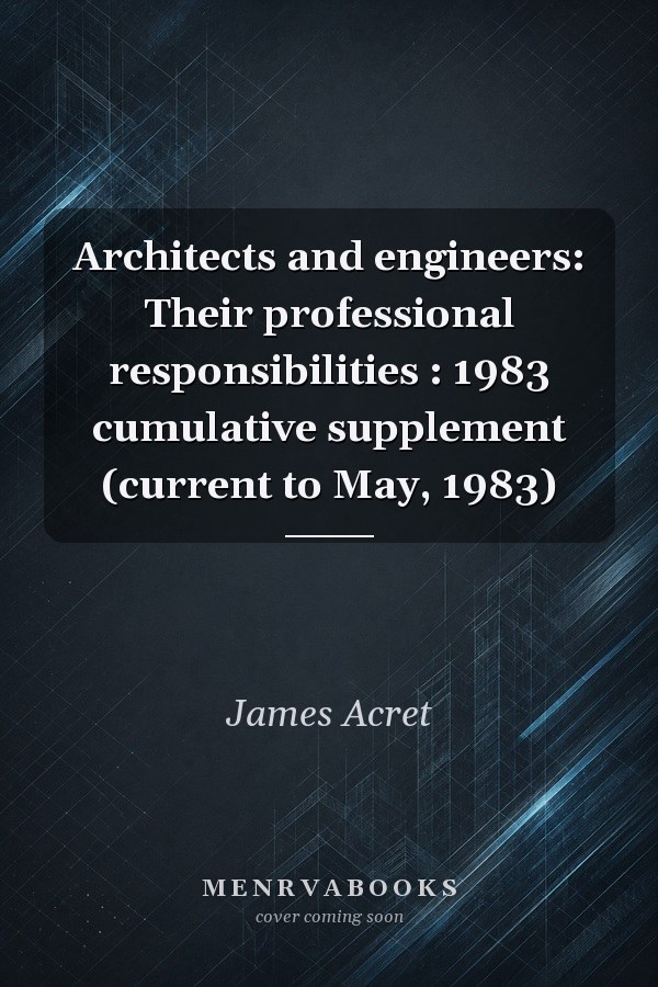 Architects and engineers: Their professional responsibilities : 1983 cumulative supplement (current to May, 1983)