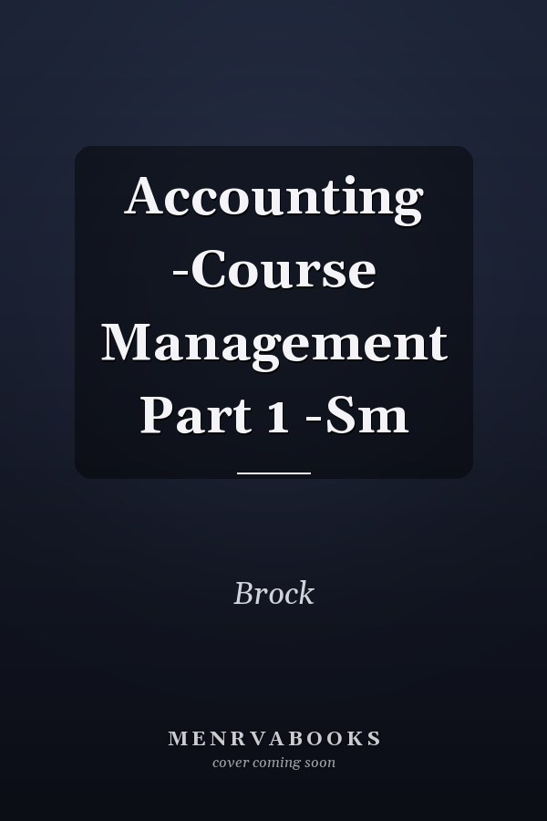 Accounting -Course Management Part 1 -Sm