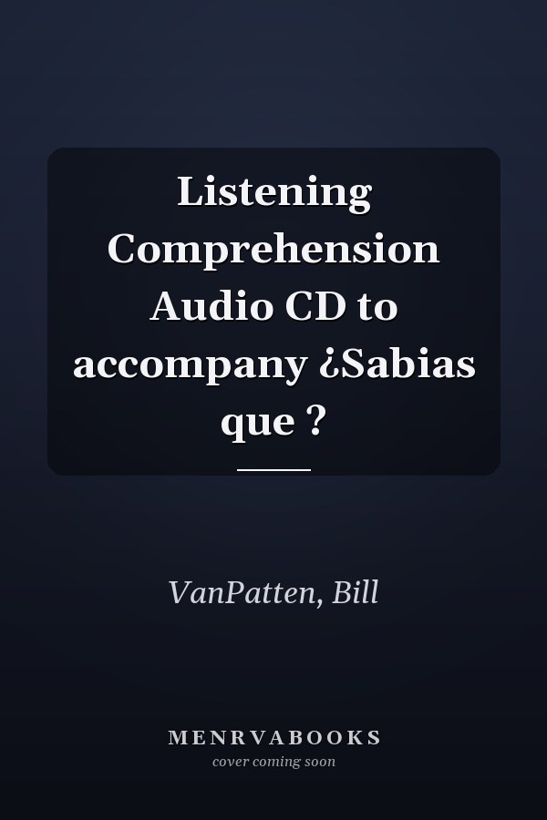 Listening Comprehension Audio CD to accompany ¿Sabias que ?