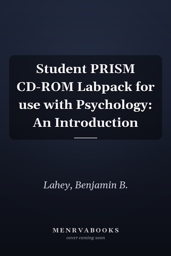 Student PRISM CD-ROM Labpack for use with Psychology: An Introduction