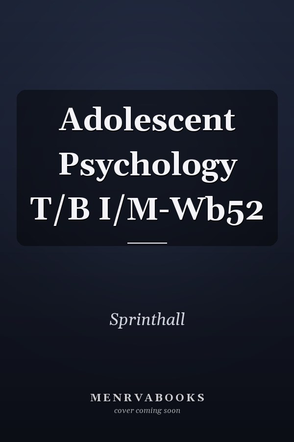 Adolescent Psychology T/B I/M-Wb52