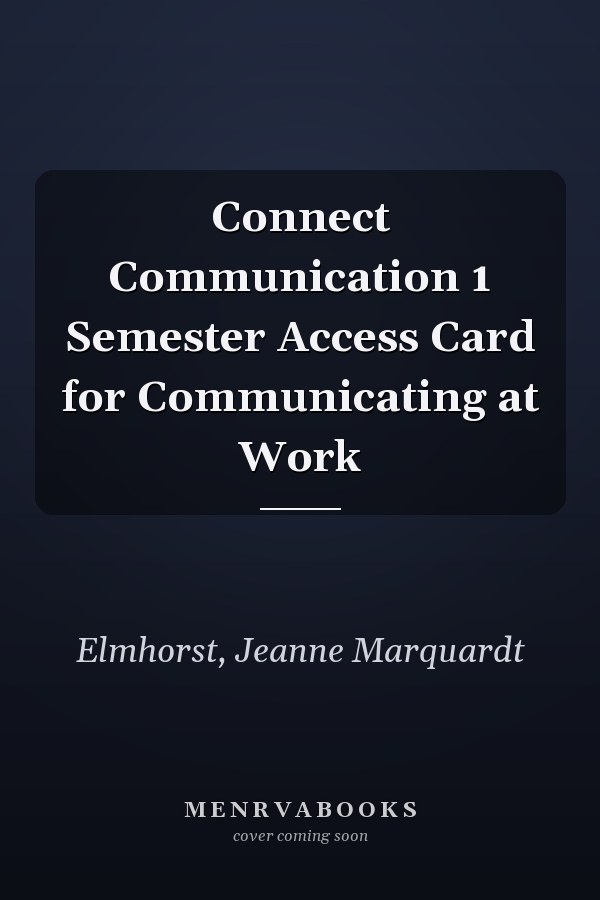 Connect Communication 1 Semester Access Card for Communicating at Work