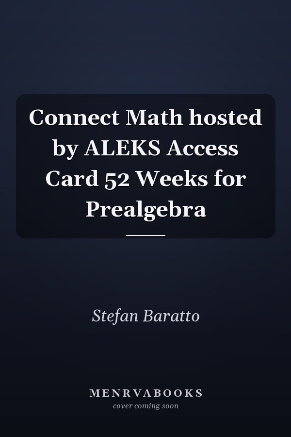Connect Math hosted by ALEKS Access Card 52 Weeks for Prealgebra