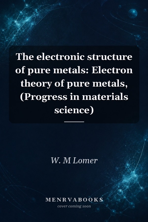 The electronic structure of pure metals: Electron theory of pure metals, (Progress in materials science)