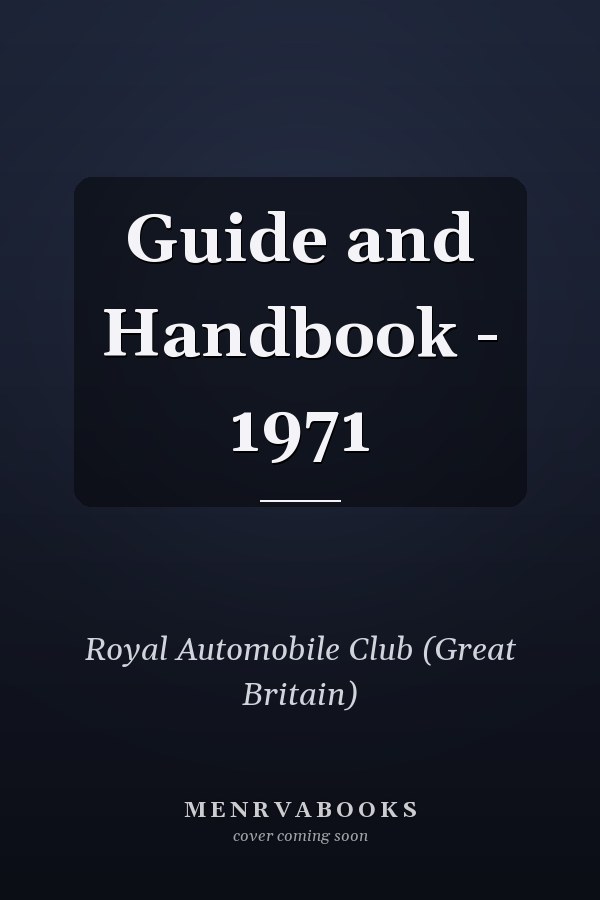 Guide and Handbook - 1971