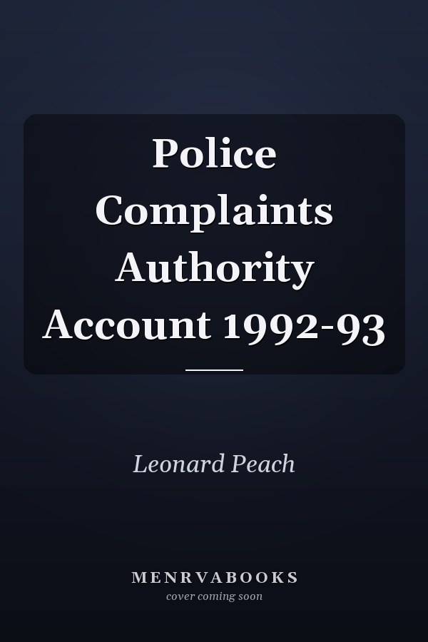 Police Complaints Authority Account 1992-93
