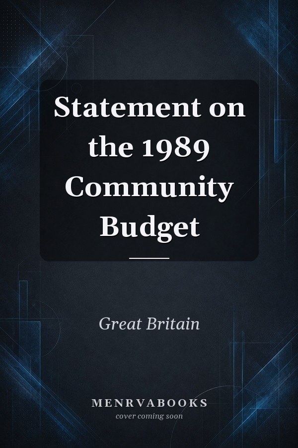 Statement on the 1989 Community Budget