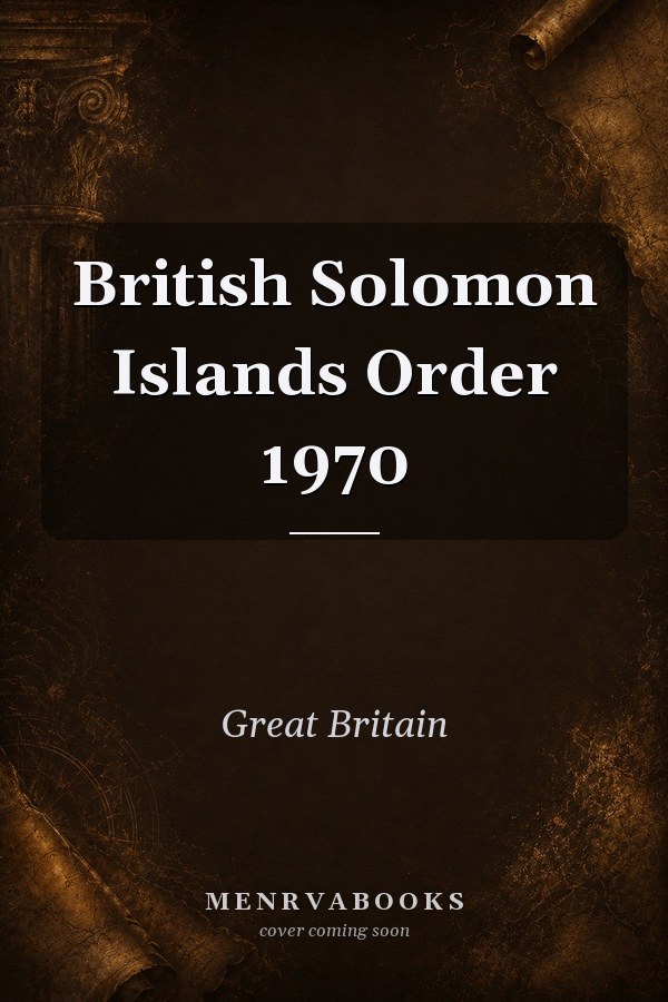 British Solomon Islands Order 1970