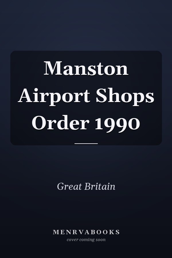 Manston Airport Shops Order 1990