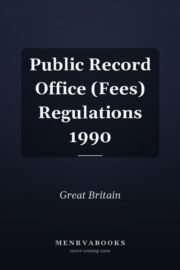 Public Record Office (Fees) Regulations 1990