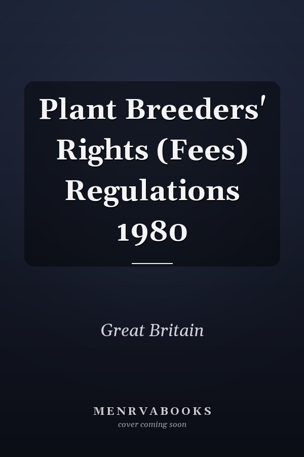 Plant Breeders' Rights (Fees) Regulations 1980