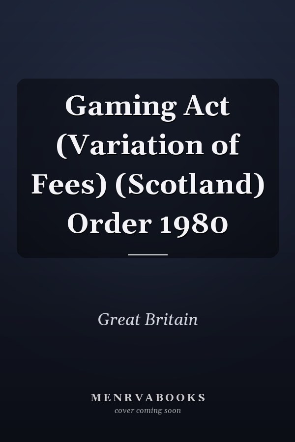 Gaming Act (Variation of Fees) (Scotland) Order 1980