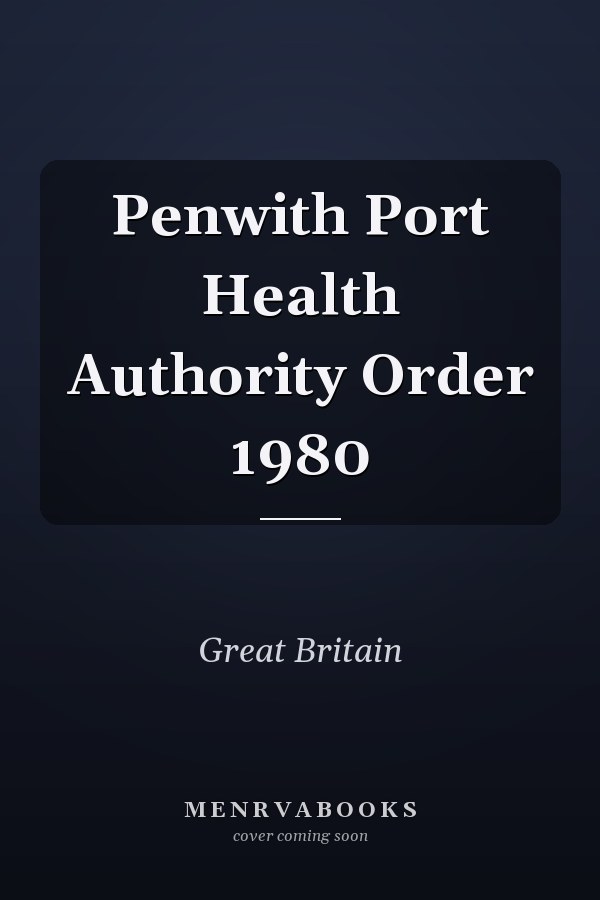 Penwith Port Health Authority Order 1980