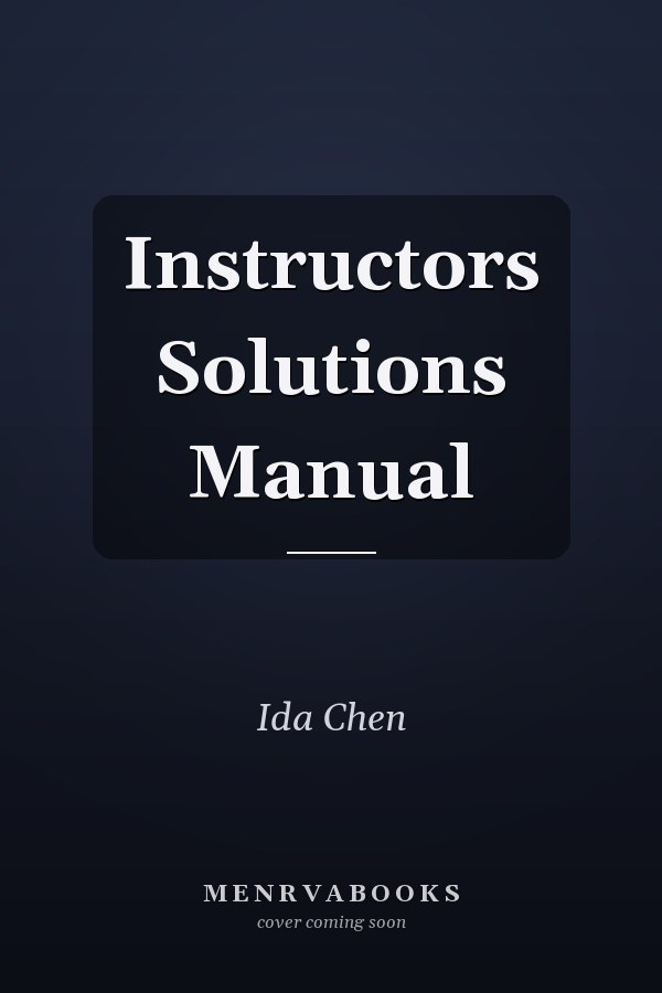 Instructors Solutions Manual
