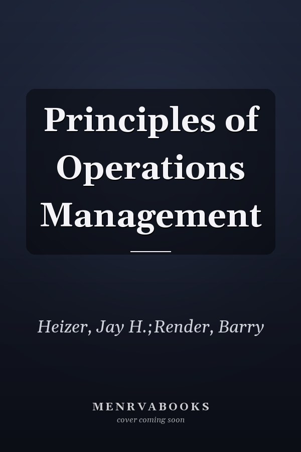 Principles of Operations Management