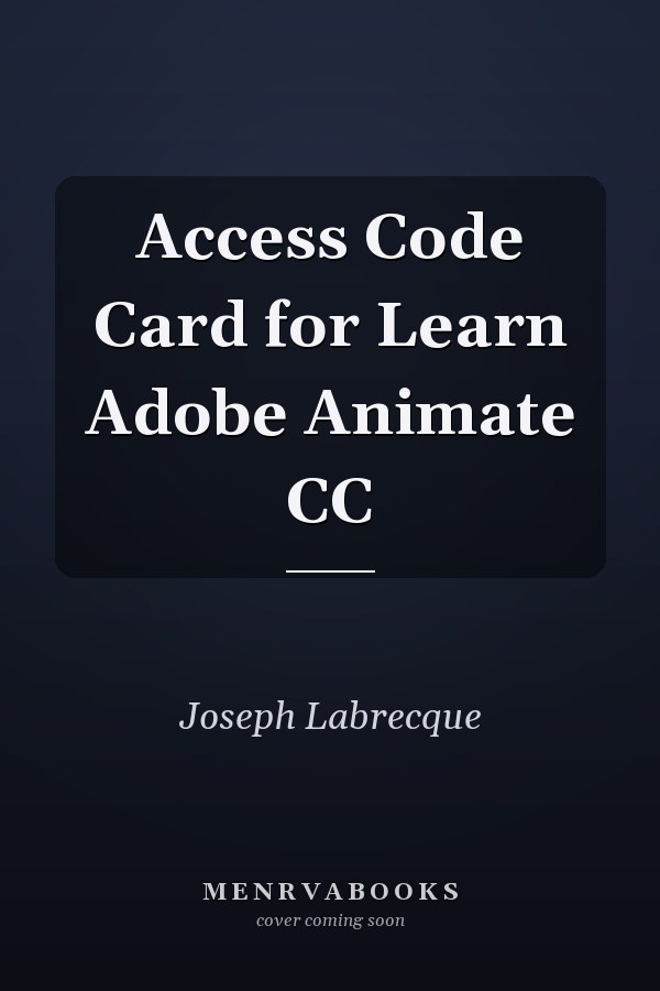 Access Code Card for Learn Adobe Animate CC